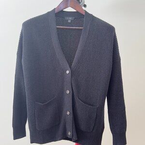 J.Crew V-neck Cotton-Cashmere Cardigan Sweater in black size XXS (orig. $88)